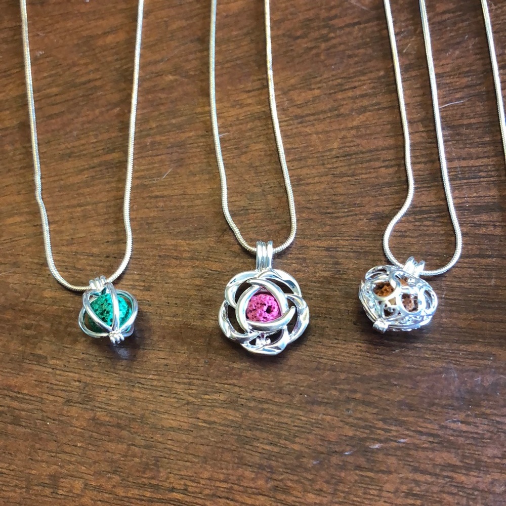Lot of aromatherapy necklaces